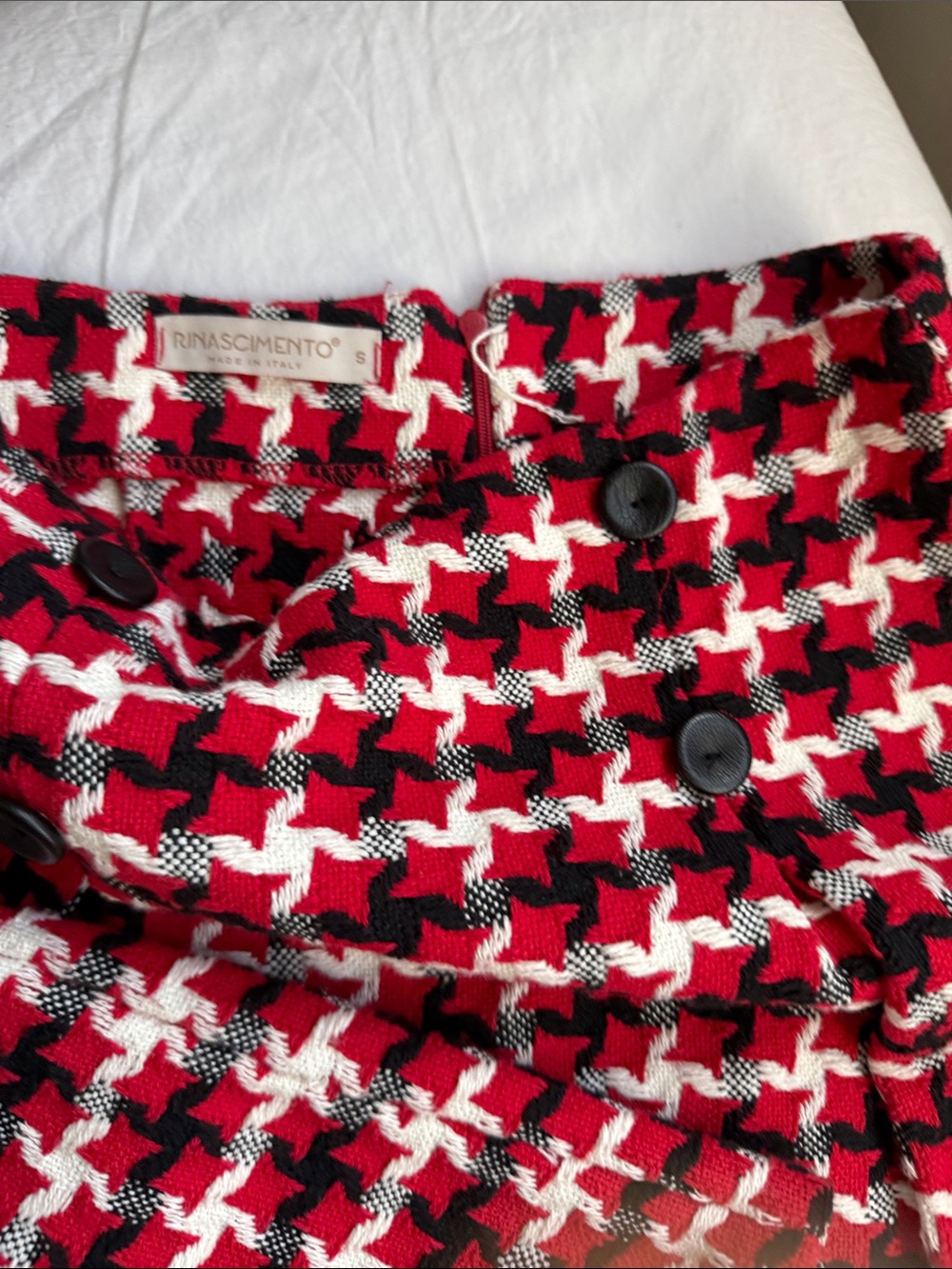 Rinascimento Red, Black & White Textured Houndstooth Top - Picture 9 of 9